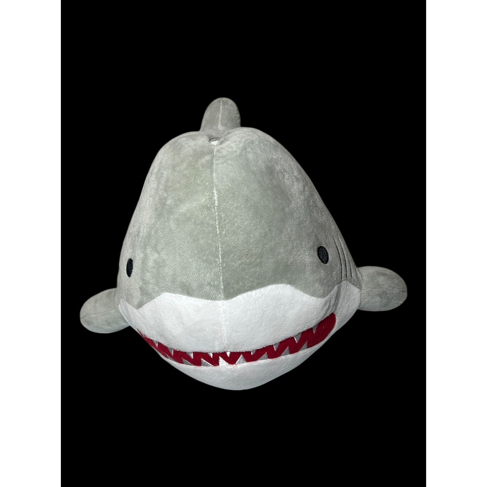 Grey Shark Plush Piggy Bank Soft Toy Coin Bank with Bottom Stopper
